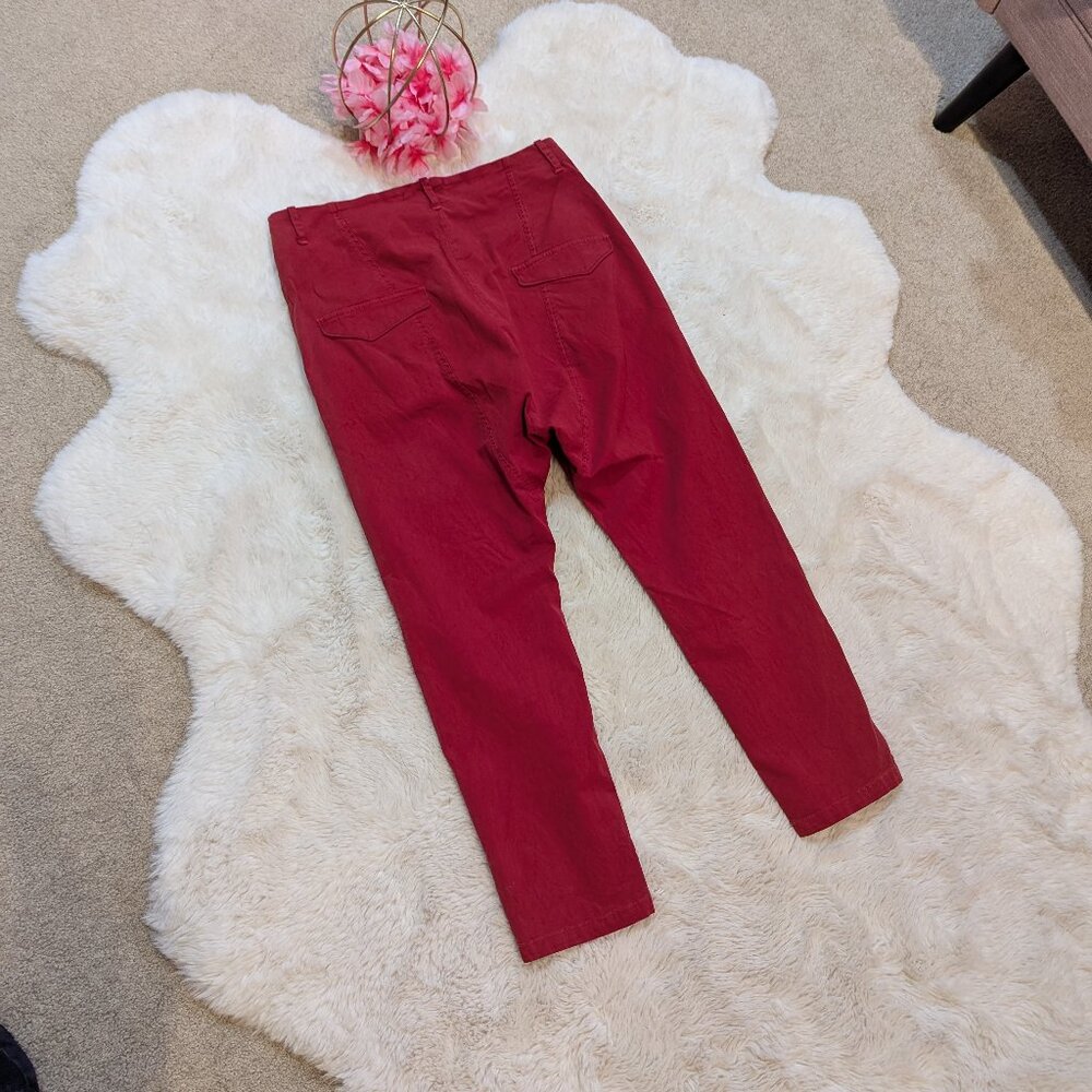 Nili Lotan Cropped Pants Women’s Size 2 Red Drop Crotch - Picture 5 of 10